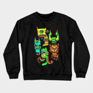 Monster collage 1, street art style Crewneck Sweatshirt